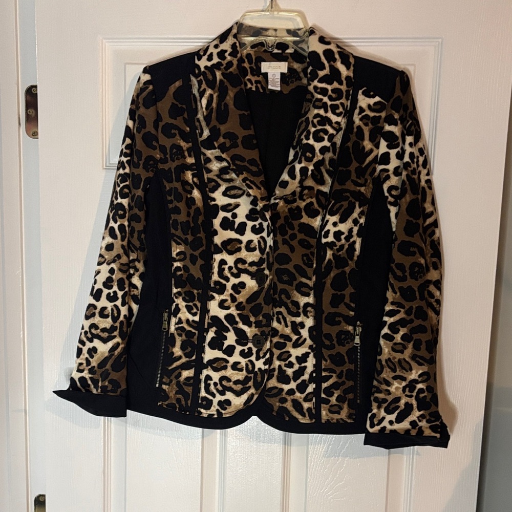 Chicos Leopard Print Women's Jacket